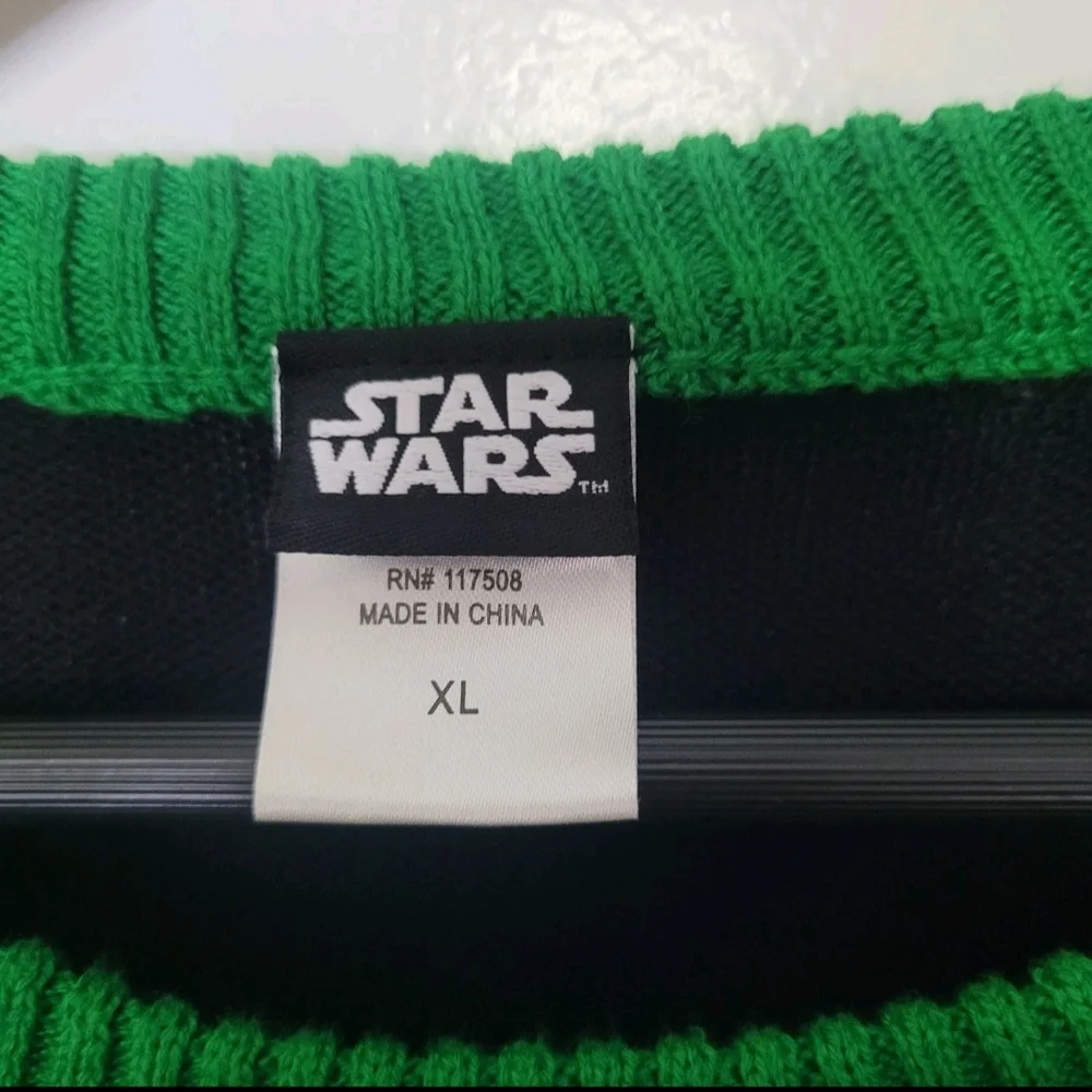 Star Wars Darth Vader Black Green Crewneck Christmas Ugly Sweater Festive